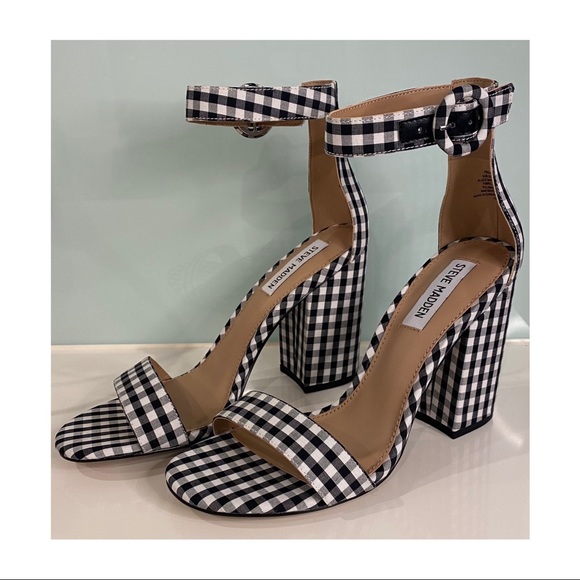 Steve Madden Friday gingham high heeled sandal 8 - Picture 2 of 9